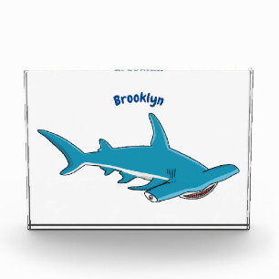 Hammerhead-Hai-Cartoon Fotoblock