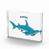 Hammerhead-Hai-Cartoon Fotoblock (Rechts)