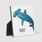 Hammerhead-Hai-Cartoon Fotoplatte (Vorderseite)