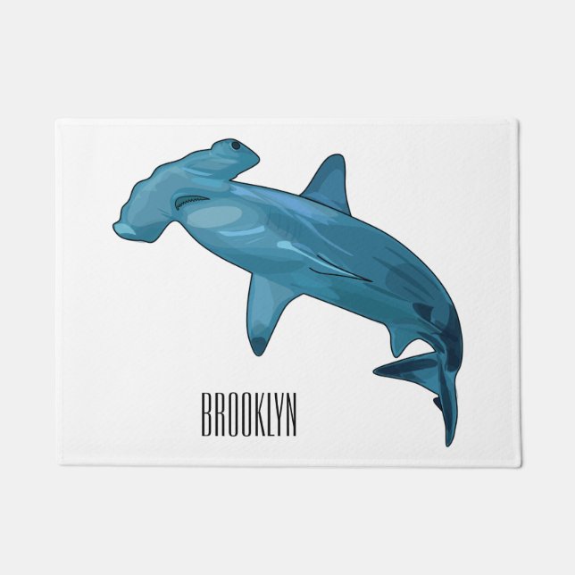 Hammerhead-Hai-Cartoon Fußmatte (Vorderseite)