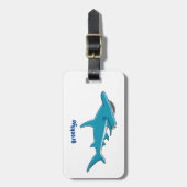 Hammerhead-Hai-Cartoon Gepäckanhänger (Vorderseite vertikal)