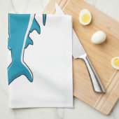 Hammerhead-Hai-Cartoon Geschirrtuch (Viertel Falte)