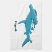 Hammerhead-Hai-Cartoon Geschirrtuch (Vertikal)