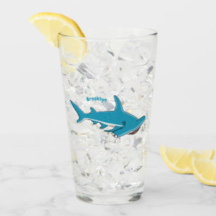 Hammerhead-Hai-Cartoon Glas