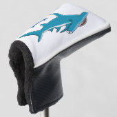 Hammerhead-Hai-Cartoon Golf Headcover (3/4 Vorderseite)