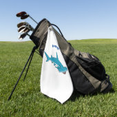 Hammerhead-Hai-Cartoon Golfhandtuch (Gras)
