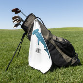 Hammerhead-Hai-Cartoon Golfhandtuch (Gras)