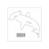 Hammerhead-Hai-Cartoon Gummistempel (Prägung)