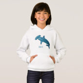 Hammerhead-Hai-Cartoon Hoodie (Vorne ganz)