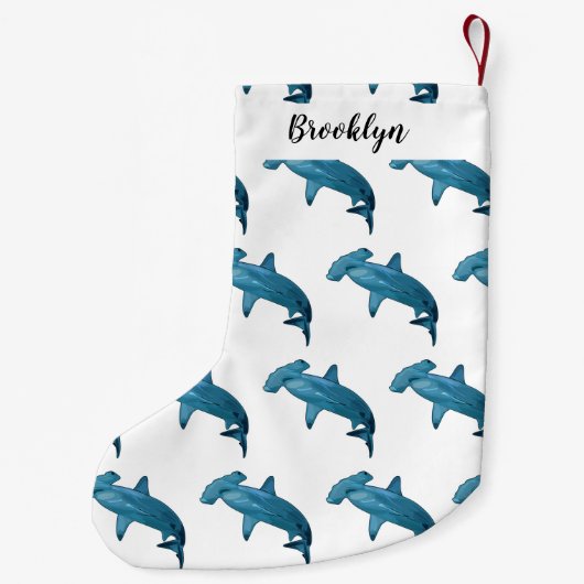 Hammerhead-Hai-Cartoon Kleiner Weihnachtsstrumpf (Rückseite)