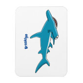 Hammerhead-Hai-Cartoon Magnet (Vertikal)