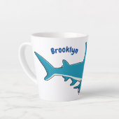 Hammerhead-Hai-Cartoon Milchtasse (Linke Ecke)