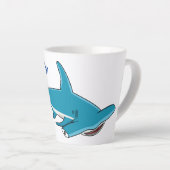 Hammerhead-Hai-Cartoon Milchtasse (Rechte Ecke)