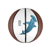 Hammerhead-Hai-Cartoon Mini Basketball (Vertikal)