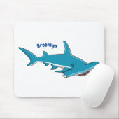 Hammerhead-Hai-Cartoon Mousepad (Mit Mouse)