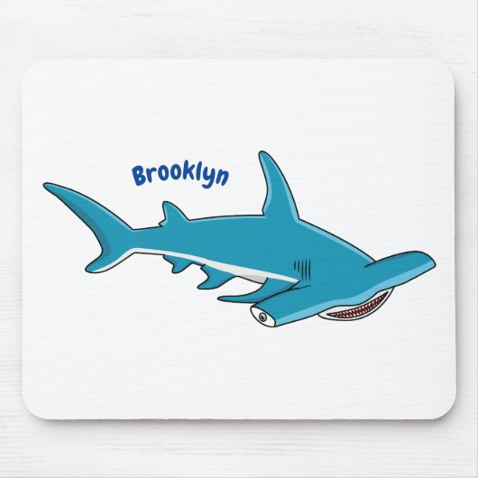 Hammerhead-Hai-Cartoon Mousepad (Vorne)