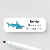 Hammerhead-Hai-Cartoon Namensschild (Beispiel)