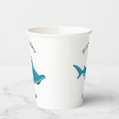 Hammerhead-Hai-Cartoon Pappbecher (Links)