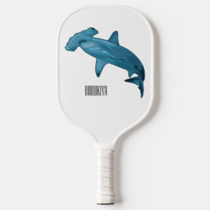 Hammerhead-Hai-Cartoon Pickleball Schläger