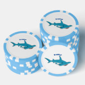 Hammerhead-Hai-Cartoon Pokerchips (Stapel)