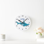 Hammerhead-Hai-Cartoon Runde Wanduhr (Zuhause)