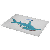 Hammerhead-Hai-Cartoon Schneidebrett (Ecke)