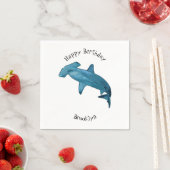 Hammerhead-Hai-Cartoon Serviette (Beispiel)