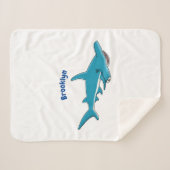 Hammerhead-Hai-Cartoon Sherpadecke (Vorderseite (Horizontal))