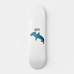 Hammerhead-Hai-Cartoon Skateboard
