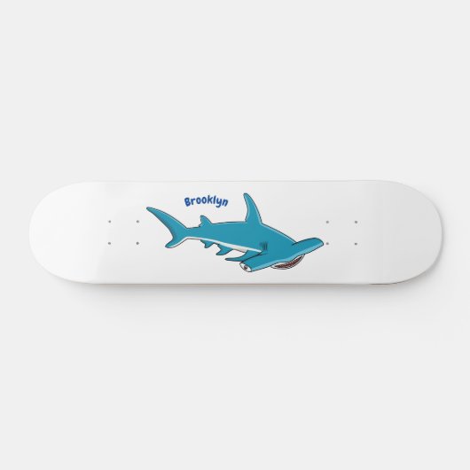 Hammerhead-Hai-Cartoon Skateboard (Horizontal)