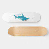 Hammerhead-Hai-Cartoon Skateboard (Horizontal)