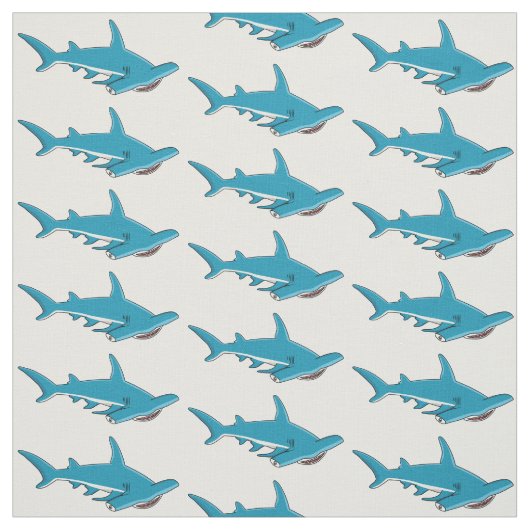 Hammerhead-Hai-Cartoon Stoff (Muster)