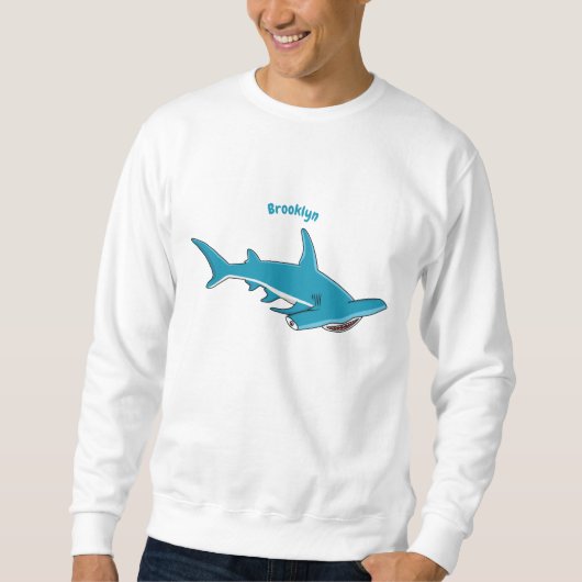 Hammerhead-Hai-Cartoon Sweatshirt (Vorderseite)