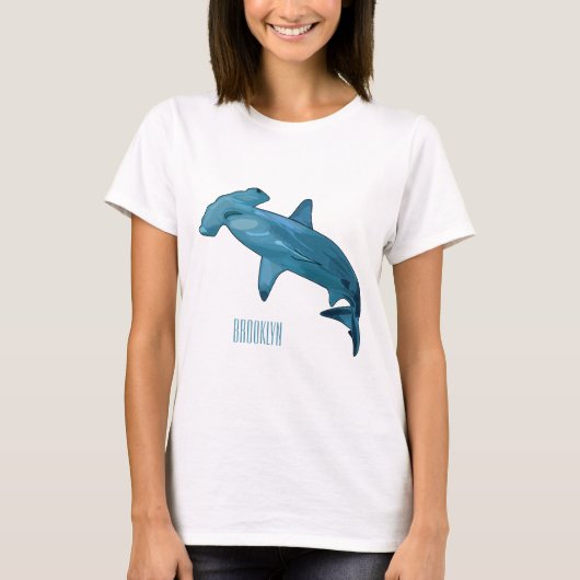 Hammerhead-Hai-Cartoon T-Shirt (Vorderseite)