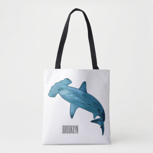 Hammerhead-Hai-Cartoon Tasche (Vorderseite)