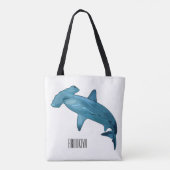 Hammerhead-Hai-Cartoon Tasche (Rückseite)