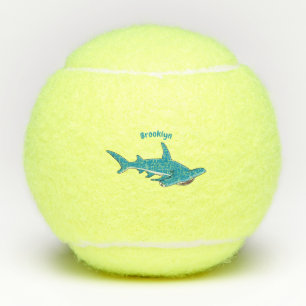 Hammerhead-Hai-Cartoon Tennisbälle