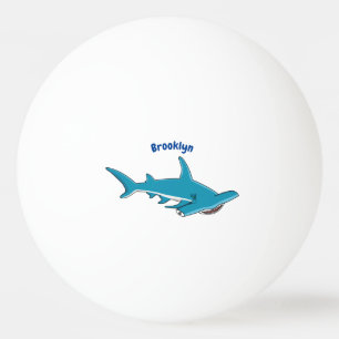 Hammerhead-Hai-Cartoon Tischtennisball