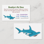 Hammerhead-Hai-Cartoon Visitenkarte (Vorne/Hinten)