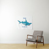 Hammerhead-Hai-Cartoon Wandteppich (Beispiel (Horizontal))