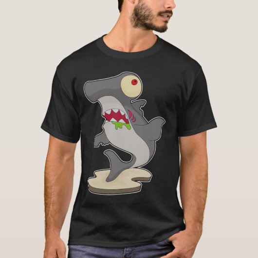 Hammerhead Hai Halloween Zombie T-Shirt (Vorderseite)