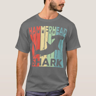 Hammerhead Hai Vintag Unise Veck T-Shirt