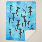 Hammerhead-Haifischschule in der Silhouette Sherpadecke (Vorderseite)