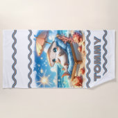 Hammerhead Haven: Ein Personalisierter Ausweg am S Strandtuch (Vorderseite)