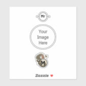 Hammerhead Salamander Monogram Aufkleber (Blatt)