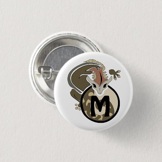 Hammerhead Salamander Monogram Button (Vorne & Hinten)