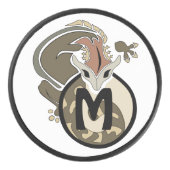 Hammerhead Salamander Monogram Eishockey Puck (Vorderseite)