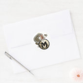 Hammerhead Salamander Monogram Runder Aufkleber (Umschlag)