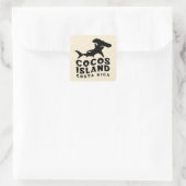 Hammerhead Scuba Diving auf Cocos Island Quadratischer Aufkleber (Tasche)