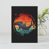 HAMMERHEAD SHARD VINTAG SUNSET EINLADUNG (Stehend Vorderseite)